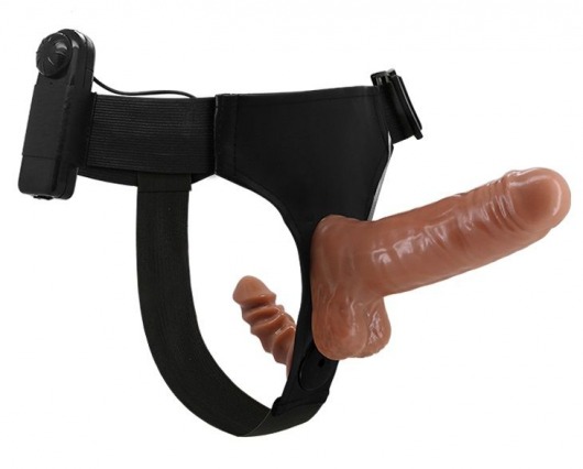 Страпон с вагинальной пробкой и вибрацией Ultra Passionate Harness - 16 см. - Baile - купить с доставкой в Рубцовске
