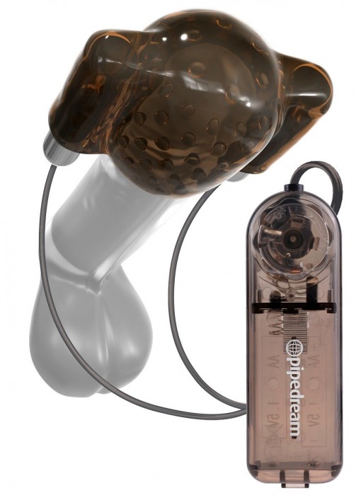 Дымчатый вибростимулятор головки пениса Dual Vibrating Head Teaser - Pipedream - в Рубцовске купить с доставкой