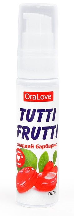 Гель-смазка Tutti-frutti со вкусом барбариса - 30 гр. - Биоритм - купить с доставкой в Рубцовске