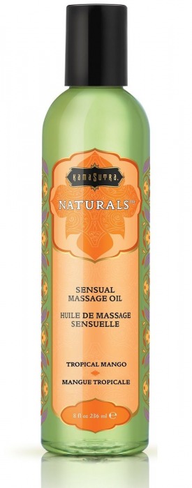 Массажное масло Naturals Tropical Mango с ароматом манго - 236 мл. - Kama Sutra - купить с доставкой в Рубцовске