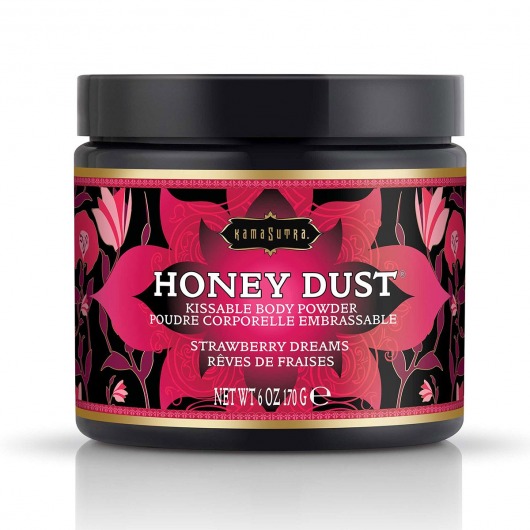 Пудра для тела Honey Dust Body Powder с ароматом клубники - 170 гр. - Kama Sutra - купить с доставкой в Рубцовске