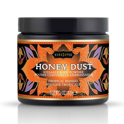 Пудра для тела Honey Dust Body Powder с ароматом манго - 170 гр. - Kama Sutra - купить с доставкой в Рубцовске