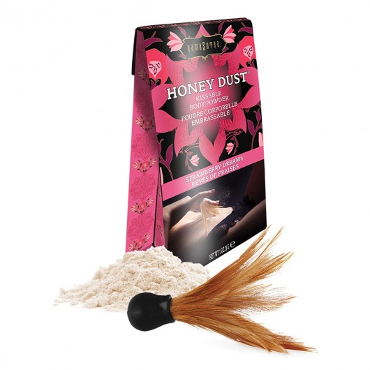 Пудра для тела Honey Dust Body Powder с ароматом клубники - 28 гр. - Kama Sutra - купить с доставкой в Рубцовске