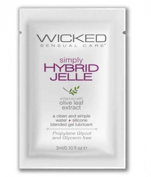 Гель-лубрикант на водно-силиконовой основе Simply Hybrid Jelle - 3 мл. - Wicked - купить с доставкой в Рубцовске