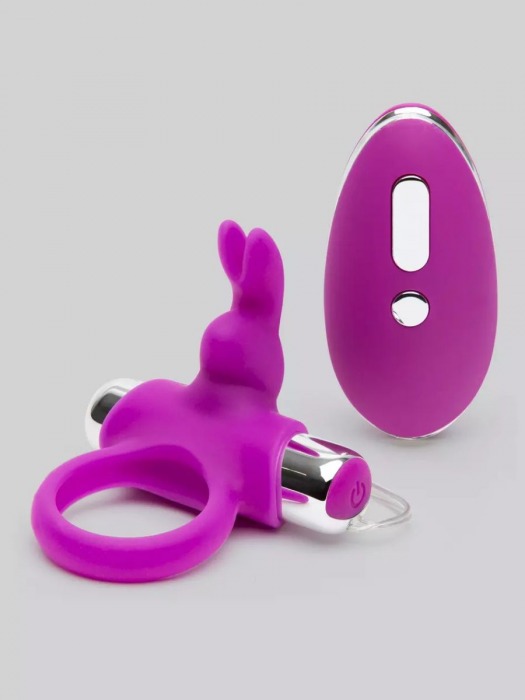 Лиловое виброкольцо с пультом ДУ Remote Control Cock Ring - Happy Rabbit - в Рубцовске купить с доставкой