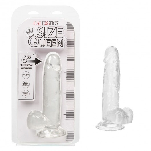 Прозрачный фаллоимитатор Size Queen 6  - 20,25 см. - California Exotic Novelties