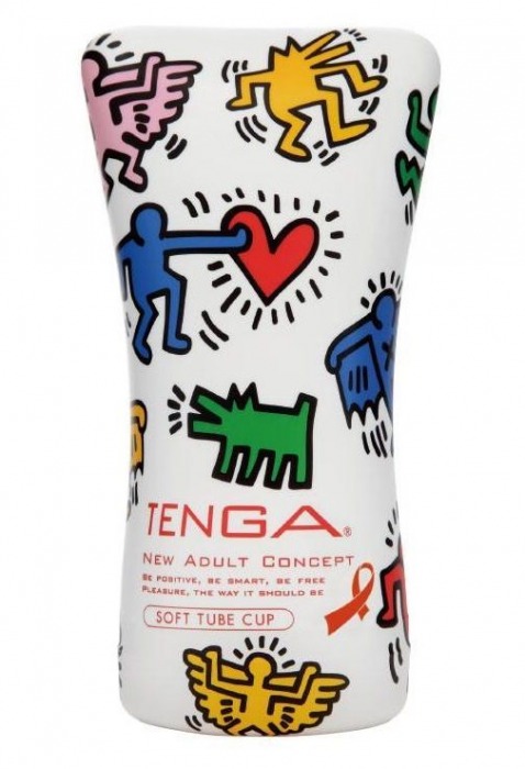 Мастурбатор-туба Keith Haring Soft Tube CUP - Tenga - в Рубцовске купить с доставкой