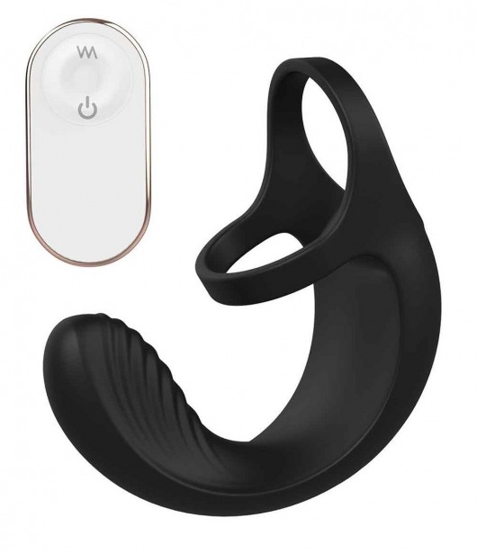 Черный анальный стимулятор с эрекционными кольцами Remote Couple Teaser - Dream Toys - в Рубцовске купить с доставкой