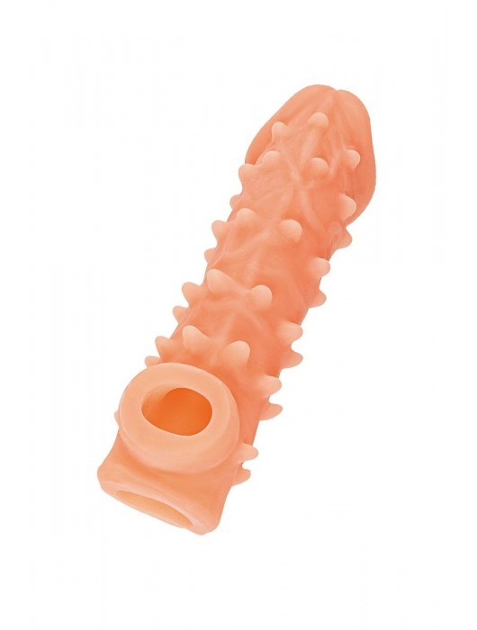 Телесная закрытая насадка с пупырышками Cock Sleeve Size L - 17,6 см. - KOKOS - в Рубцовске купить с доставкой