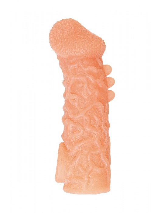 Телесная закрытая насадка с шершавой головкой Cock Sleeve Size S - 13,8 см. - KOKOS - в Рубцовске купить с доставкой