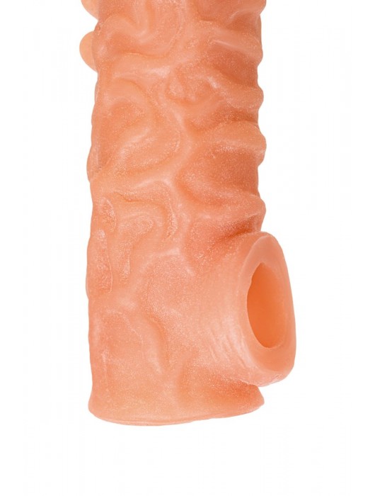 Телесная закрытая насадка с шершавой головкой Cock Sleeve Size S - 13,8 см. - KOKOS - в Рубцовске купить с доставкой