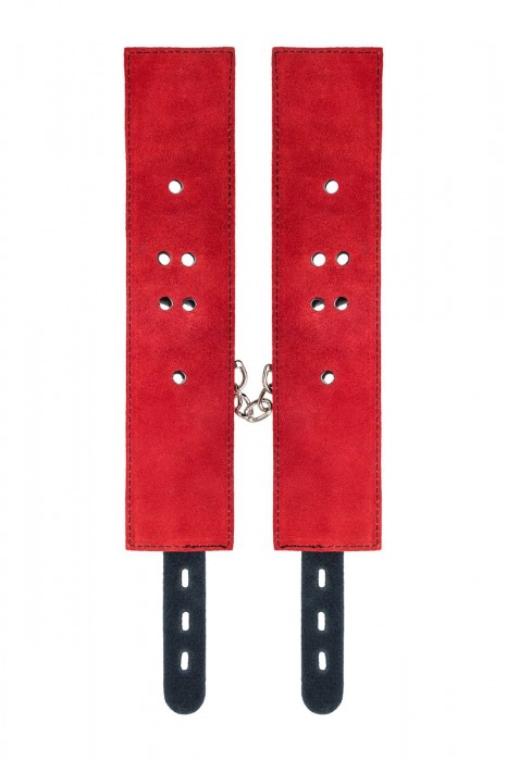 Красно-черные оковы на ноги из кожи - ToyFa - купить с доставкой в Рубцовске