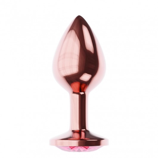Пробка цвета розового золота с малиновым кристаллом Diamond Ruby Shine L - 8,3 см. - Lola Games - купить с доставкой в Рубцовске