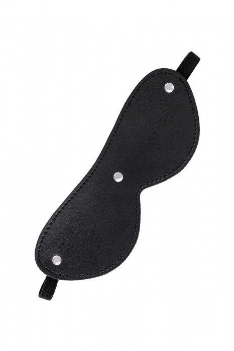 Черная кожаная маска Anonymo с мягким подкладом - ToyFa - купить с доставкой в Рубцовске