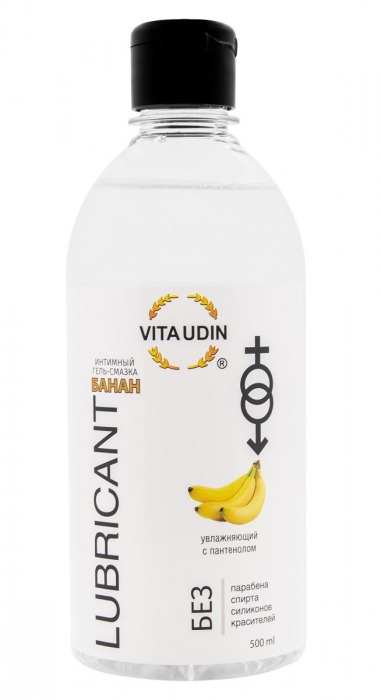 Интимный гель-смазка на водной основе VITA UDIN с ароматом банана - 500 мл. - VITA UDIN - купить с доставкой в Рубцовске