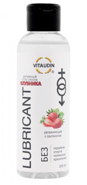 Интимный гель-смазка на водной основе VITA UDIN с ароматом клубники - 200 мл. - VITA UDIN - купить с доставкой в Рубцовске