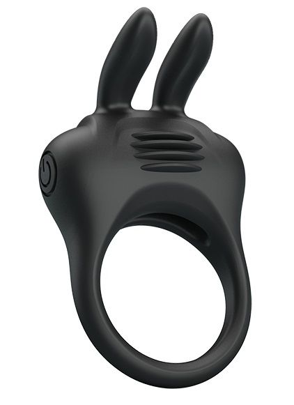 Черное эрекционное кольцо с вибрацией Davion - Baile - в Рубцовске купить с доставкой