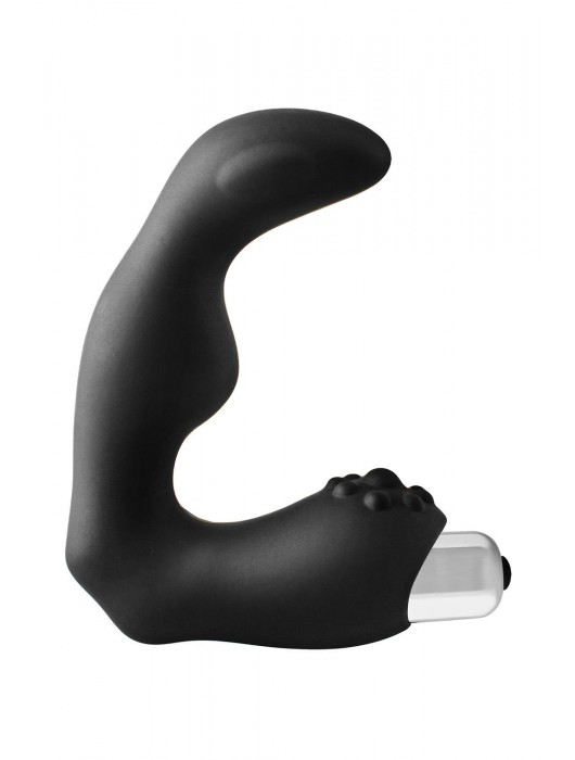 Черный вибромассажер простаты FantASStic Vibrating Prostate Massager - 11,3 см. - Dream Toys - в Рубцовске купить с доставкой