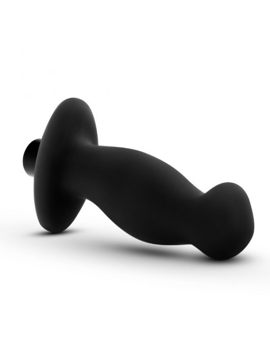 Черный анальный вибромассажёр Silicone Vibrating Prostate Massager 02 - 10,8 см. - Blush Novelties - в Рубцовске купить с доставкой