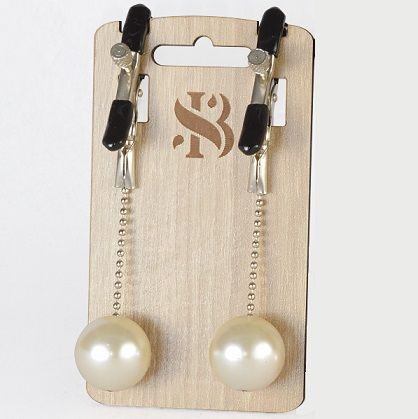 Зажимы на соски с бусинами под жемчуг Pearl - Sitabella - купить с доставкой в Рубцовске