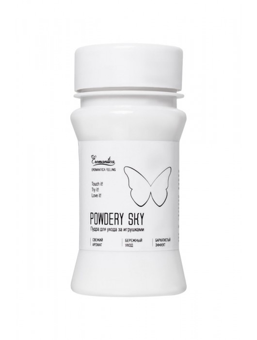 Пудра для ухода за игрушками Powdery Sky с ароматом мяты - 40 гр. - Eromantica - купить с доставкой в Рубцовске
