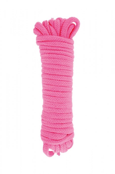 Розовая веревка для связывания Sweet Caress Rope - 10 метров - Sweet Caress - купить с доставкой в Рубцовске