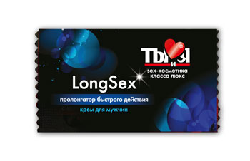 Пролонгирующий крем LongSex в одноразовой упаковке - 1,5 гр. - Биоритм - купить с доставкой в Рубцовске