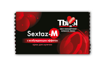 Возбуждающий крем Sextaz-M для мужчин в одноразовой упаковке - 1,5 гр. - Биоритм - купить с доставкой в Рубцовске
