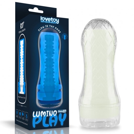 Светящийся в темноте мастурбатор Lumino Play Masturbator Ribbed - Lovetoy - в Рубцовске купить с доставкой