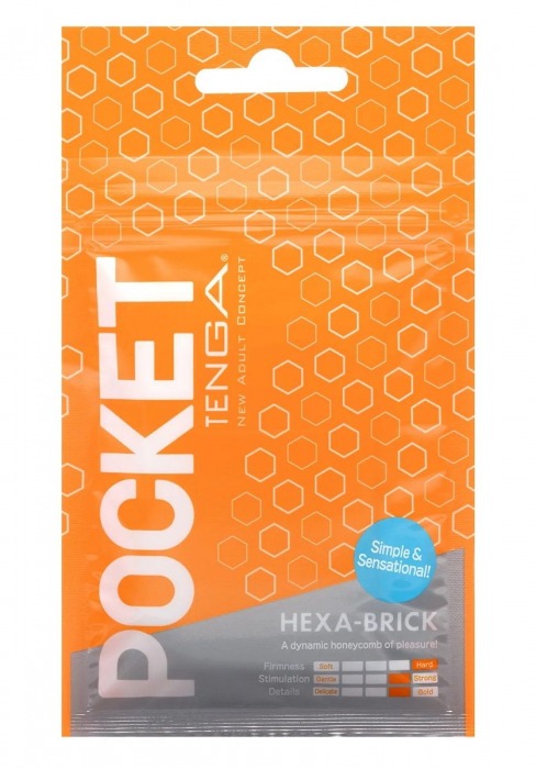 Карманный мастурбатор HEXA-BRICK - Tenga - в Рубцовске купить с доставкой