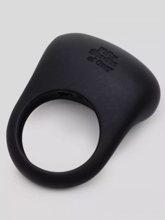 Черное эрекционное виброкольцо Sensation Rechargeable Vibrating Love Ring - Fifty Shades of Grey - в Рубцовске купить с доставкой