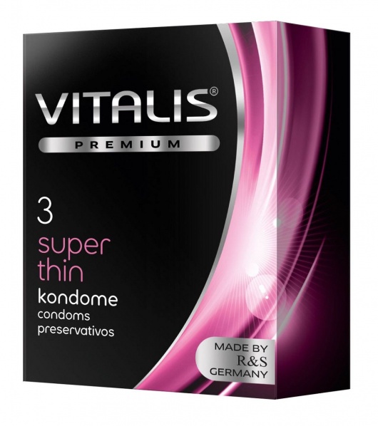 Ультратонкие презервативы VITALIS PREMIUM super thin - 3 шт. - Vitalis - купить с доставкой в Рубцовске