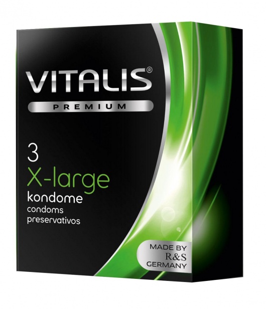 Презервативы увеличенного размера VITALIS PREMIUM x-large - 3 шт. - Vitalis - купить с доставкой в Рубцовске