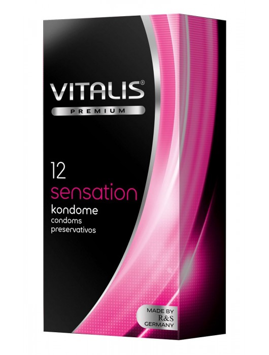 Презервативы VITALIS PREMIUM sensation с пупырышками и кольцами - 12 шт. - Vitalis - купить с доставкой в Рубцовске