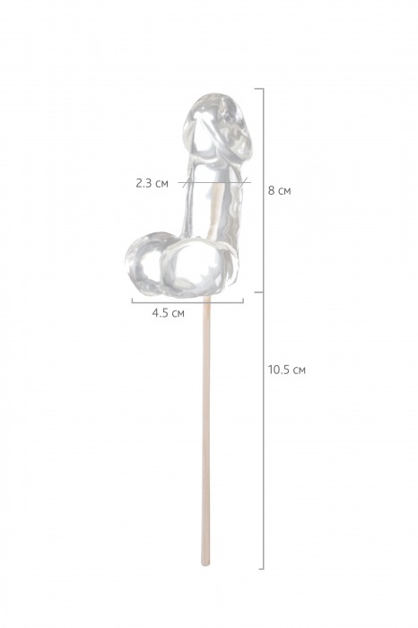 Прозрачный леденец в форме фаллоса со вкусом пина колады - Sosuчki - купить с доставкой в Рубцовске