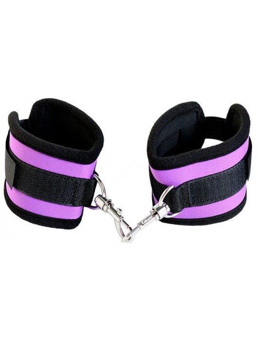 Наручники из неопрена фиолетового цвета - ToyFa - купить с доставкой в Рубцовске