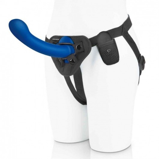 Синяя насадка Remote Control P-Spot G-Spot с черными трусиками - 20 см. - Pegasus - купить с доставкой в Рубцовске