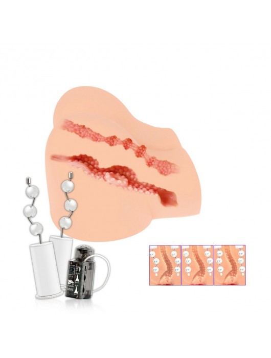 Вибрирующий мастурбатор-полуторс Olivia Say: вагина и анус - KOKOS - в Рубцовске купить с доставкой