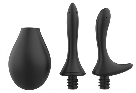 Черный анальный душ Nexus Anal Douche Set с 2 сменными насадками - Nexus Range - купить с доставкой в Рубцовске