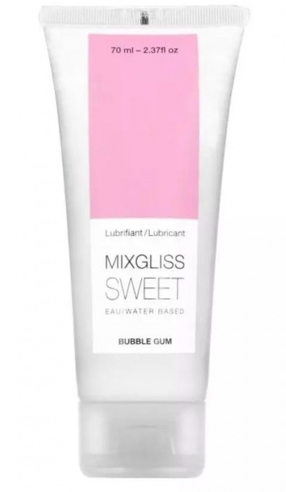 Смазка на водной основе Mixgliss Sweet с ароматом бабл-гам - 70 мл. - Mixgliss - купить с доставкой в Рубцовске