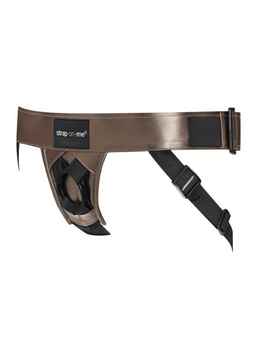 Бронзовый пояс для насадок Curious Harness - Strap-on-me - купить с доставкой в Рубцовске