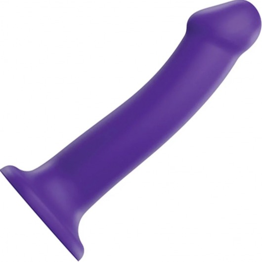 Фиолетовый фаллоимитатор-насадка Strap-On-Me Dildo Dual Density size L - 19 см. - Strap-on-me - купить с доставкой в Рубцовске