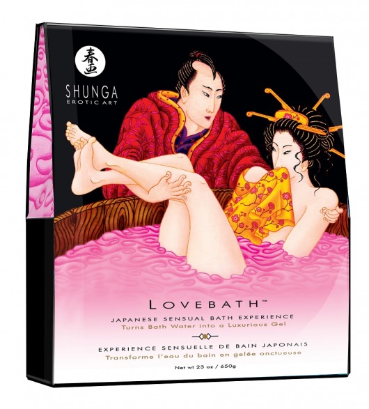 Соль для ванны Lovebath Dragon Fruit, превращающая воду в гель - 650 гр. - Shunga - купить с доставкой в Рубцовске