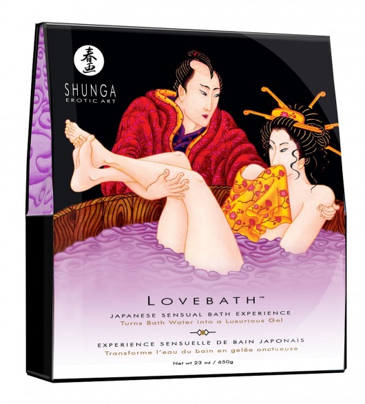 Соль для ванны Lovebath Sensual lotus, превращающая воду в гель - 650 гр. - Shunga - купить с доставкой в Рубцовске