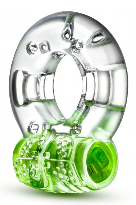 Зеленое эрекционное виброкольцо Arouser Vibrating C-Ring - Blush Novelties - в Рубцовске купить с доставкой