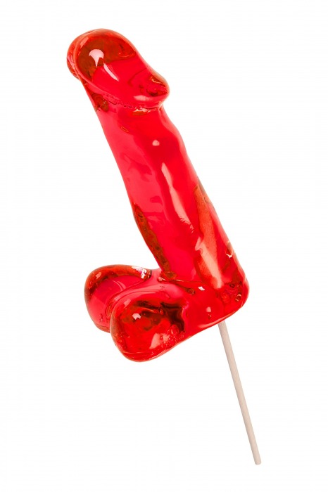 Красный леденец в форме члена со вкусом виски - 173 гр. - Sosuчki - купить с доставкой в Рубцовске