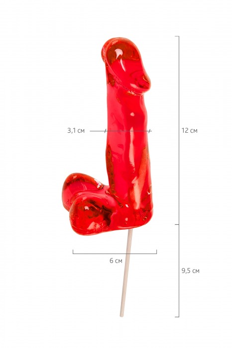 Красный леденец в форме члена со вкусом виски - 173 гр. - Sosuчki - купить с доставкой в Рубцовске
