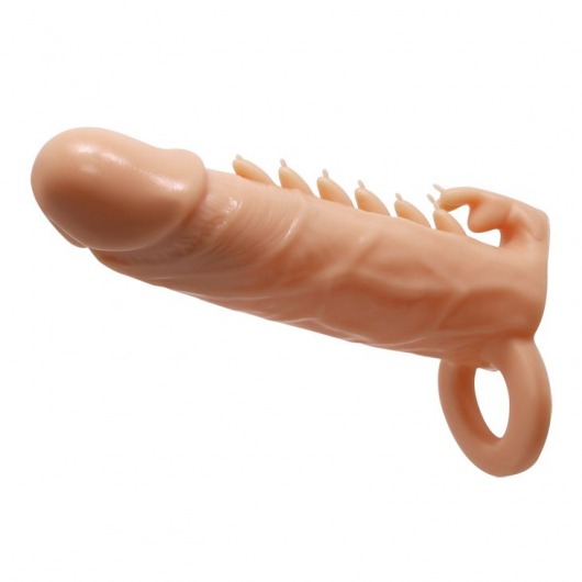Телесная удлиняющая насадка Penis Sleeve Emmitt - 17 см. - Baile - в Рубцовске купить с доставкой