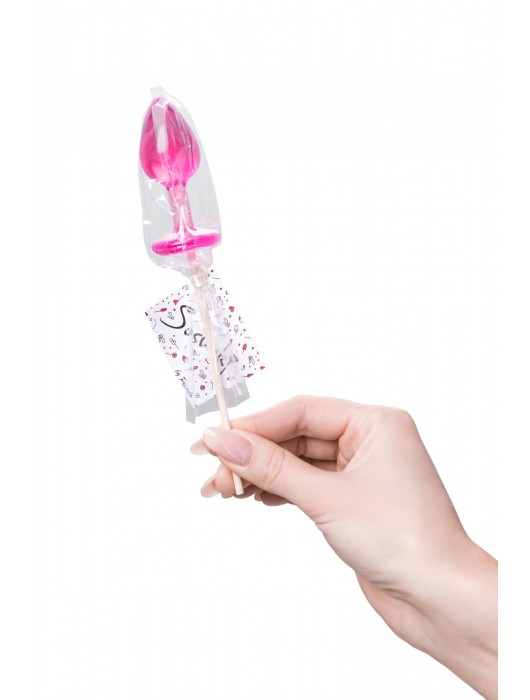 Розовый леденец  в форме анальной втулки со вкусом айриш крим - 29 гр. - Sosuчki - купить с доставкой в Рубцовске