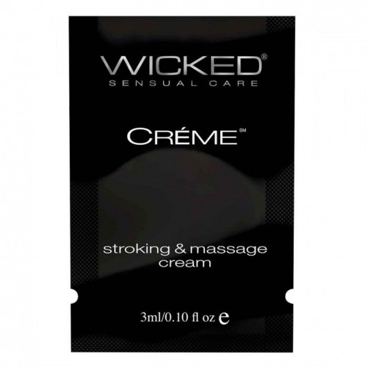 Крем для массажа и мастурбации Wicked Stroking and Massage Creme - 3 мл. - Wicked - купить с доставкой в Рубцовске